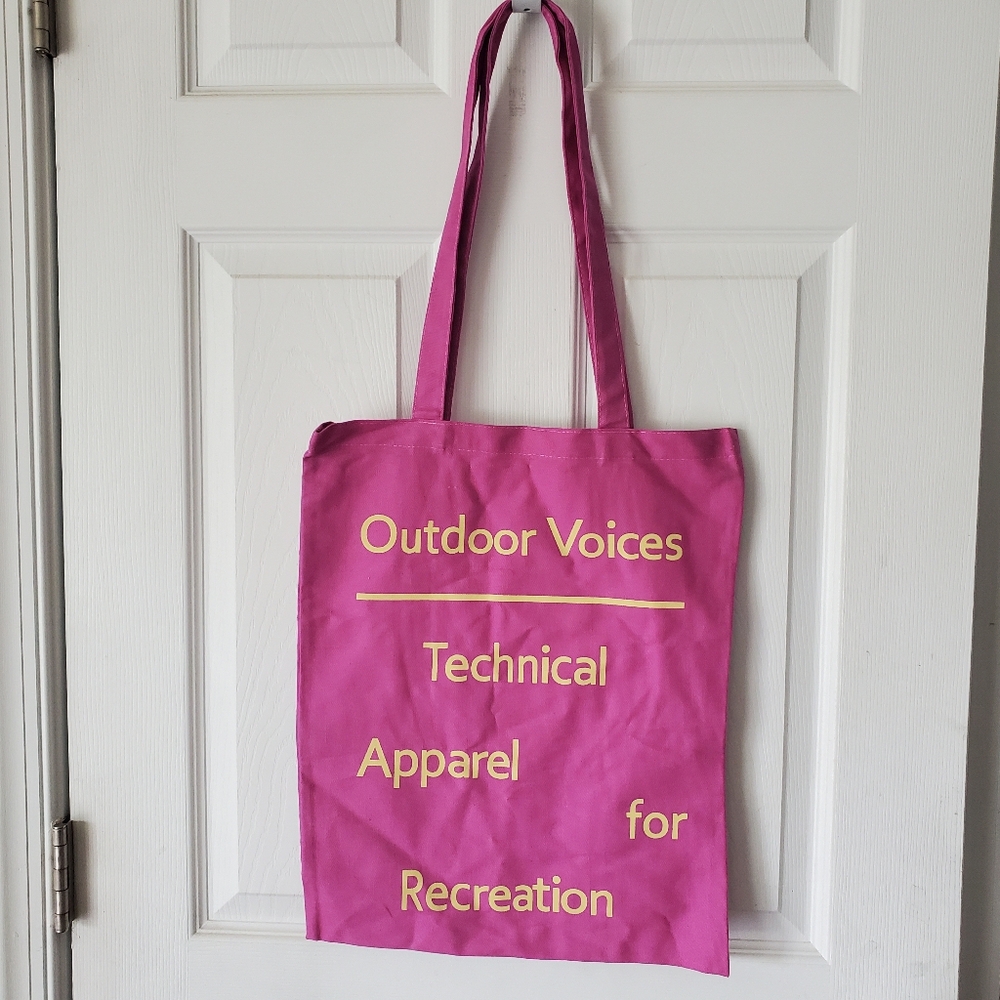 Outdoor Voices Pink Tote Bag Miami Store Pink